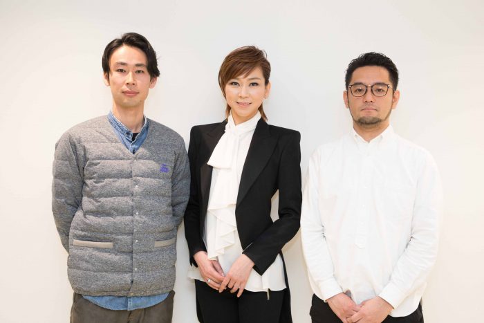 湖月わたるさん（中央）、竹村武司さん（右）、永野拓也さん（左）＝撮影・岩村美佳